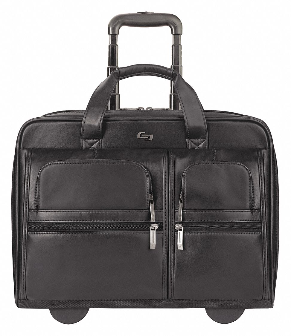 Roller Laptop Case, Black, Leather