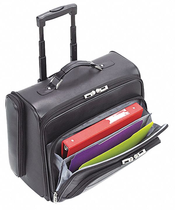 Roller Laptop Case, Black, Leather