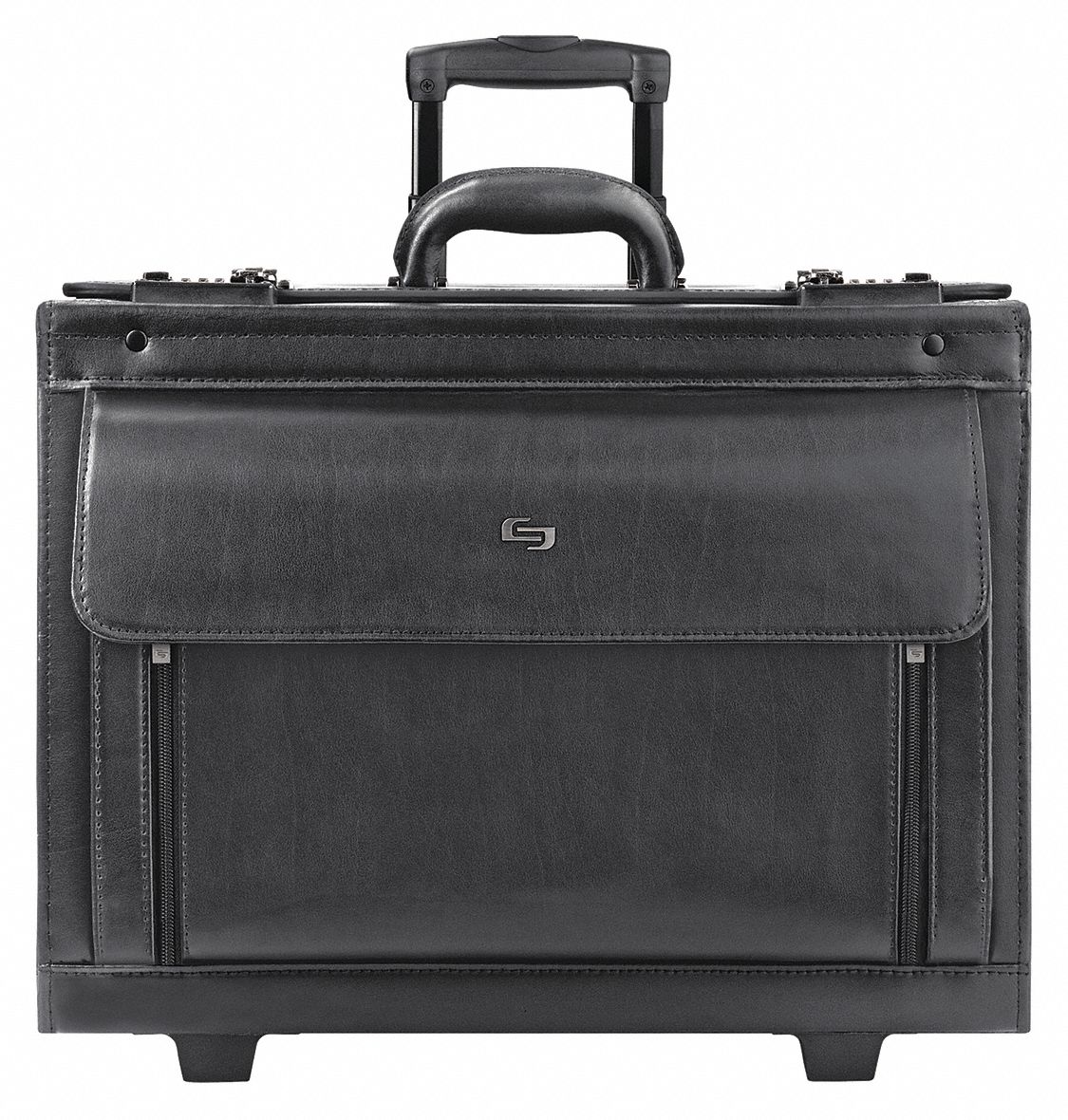 Roller Laptop Case, Black, Leather