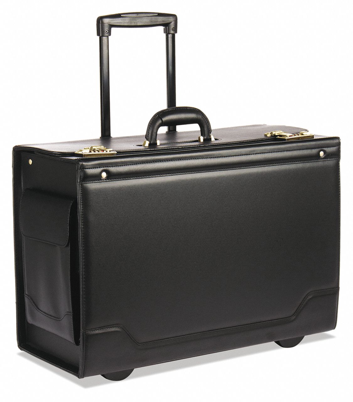 Roller Laptop Case, Black, Leather
