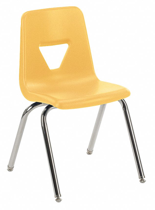 Stack Chair, Plastic, Yellow