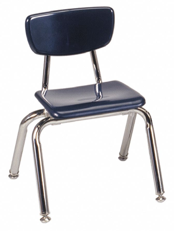 Stack Chair, Hard Plastic, Navy