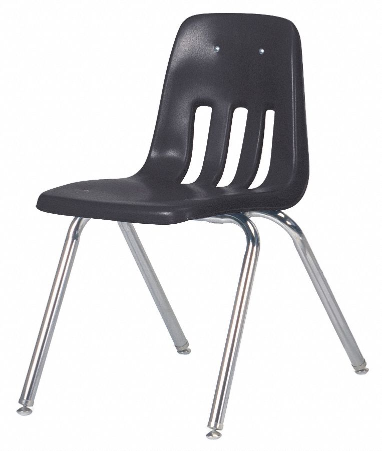 Stack Chair, Plastic, Black