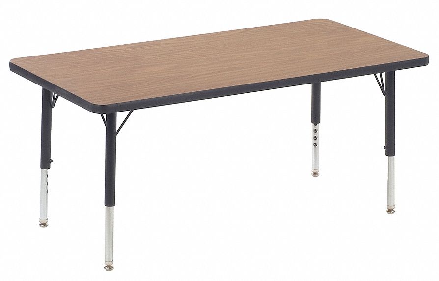 Activity Table, 24 x 48 In, Medium Oak