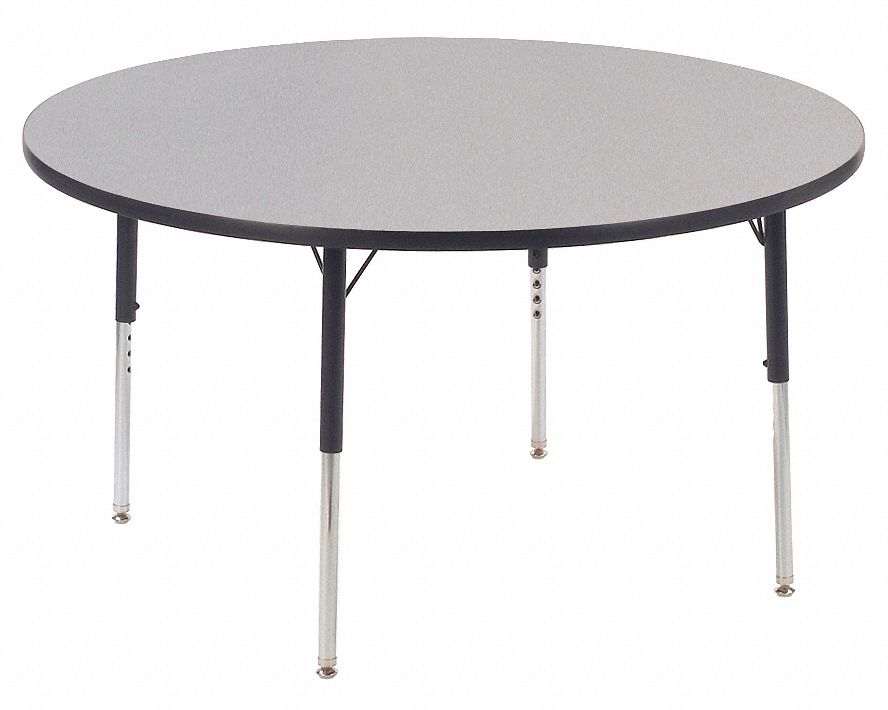 Activity Table, Round, 48 In, Gray Nebula