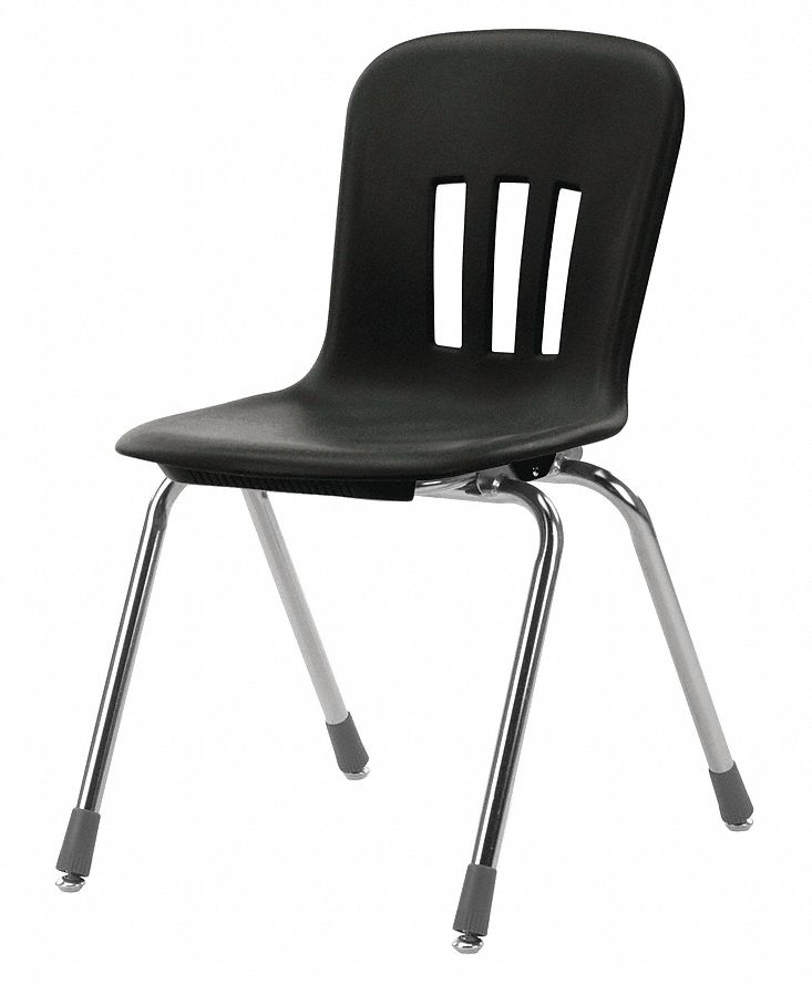 Stack Chair, Plastic, Black