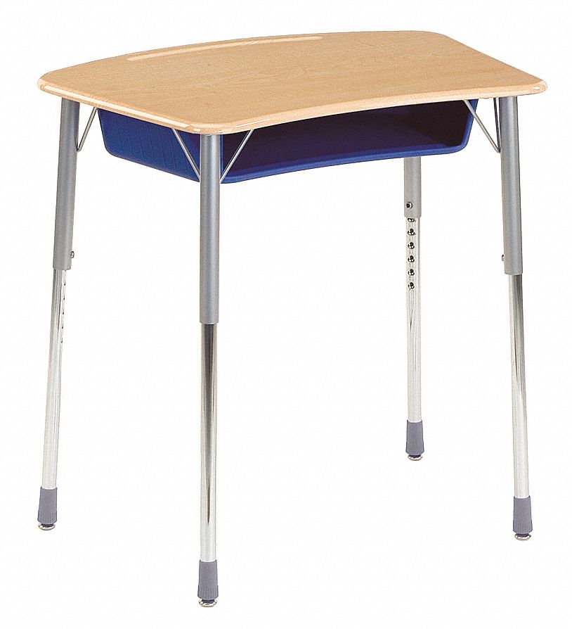 Student Desk, Fusion Maple, Silver Mist