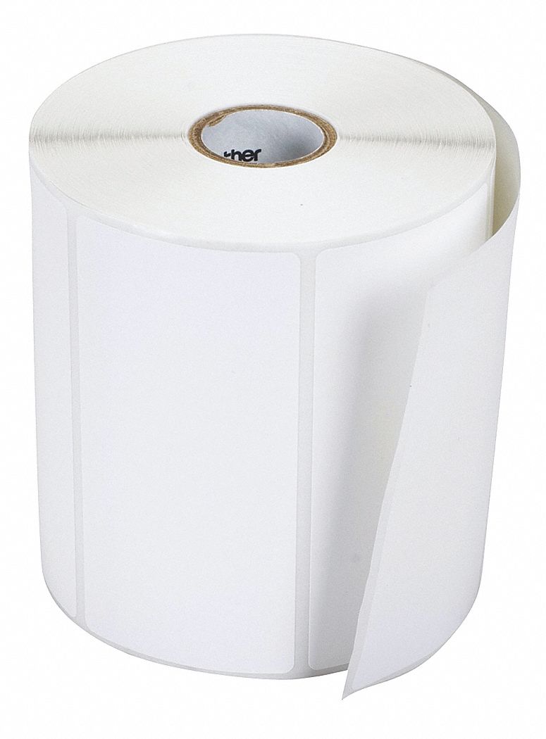 Label, White, Paper, 2 In. W, PK12
