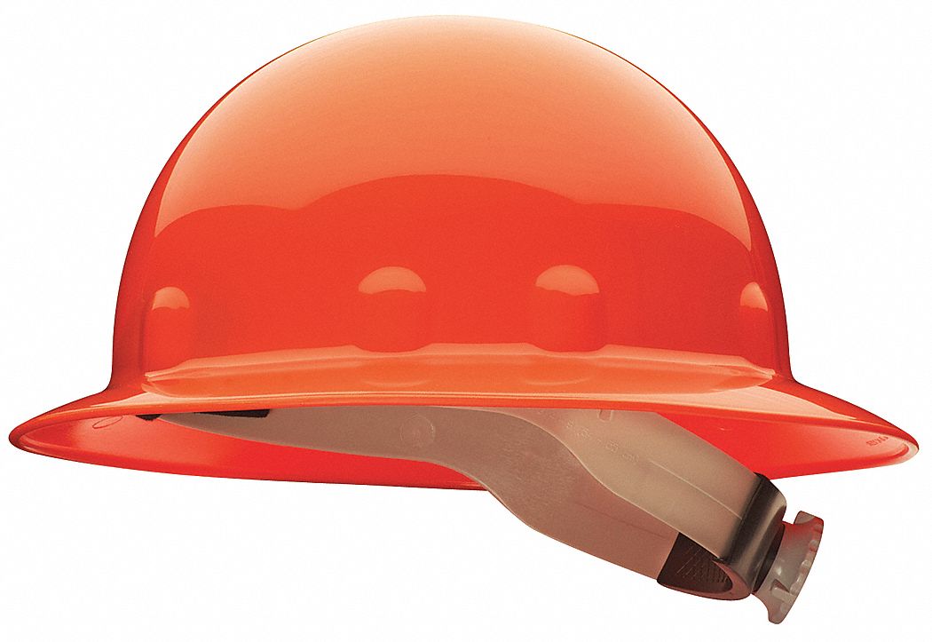 Hard Hat, Full Brim, E/G/C, Ratchet, Orange