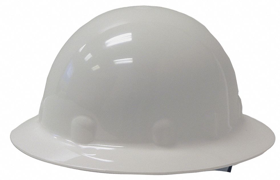 Hard Hat, Full Brim, E/G/C, Tab Lok, White