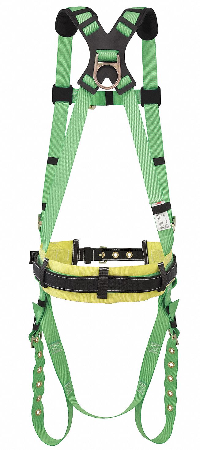 Full Body Harness, 2XL, 400 lb., Green