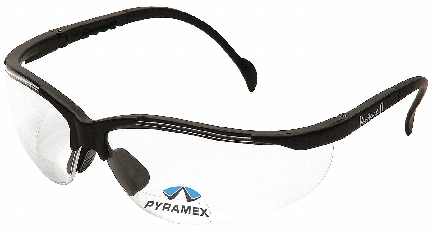 Safety Reader Glasses, 3.0 Diopter, Clear
