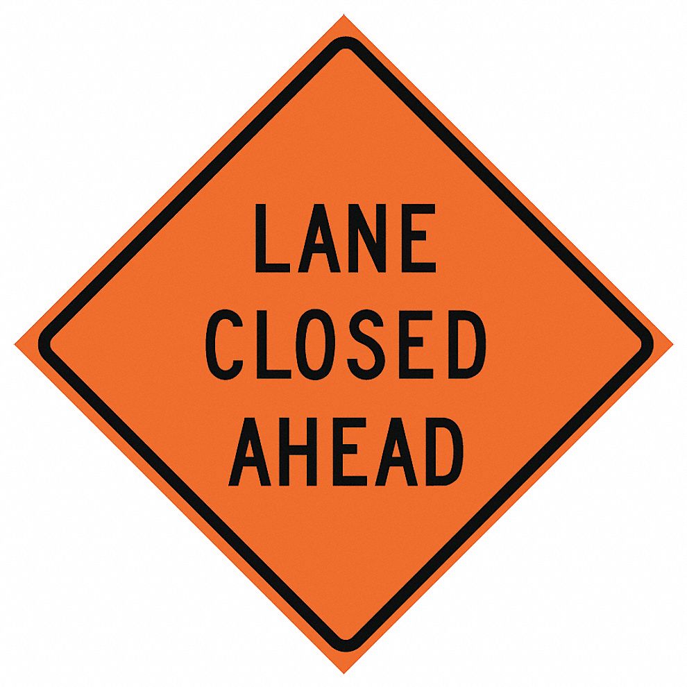36in LANE CLOSED AHEAD Marathon