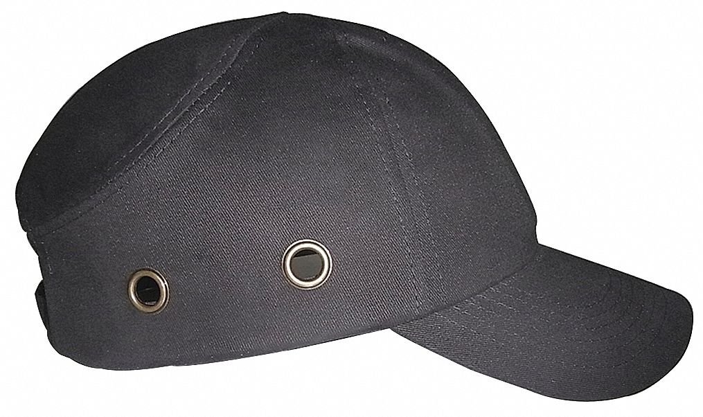 Vented Bump Cap, Baseball Style, Black
