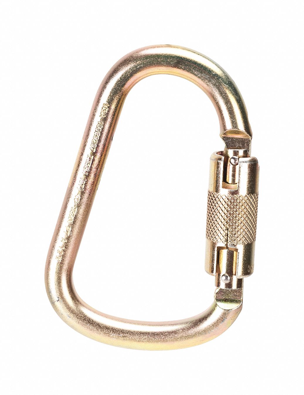 Carabiner, Steel, 4-9/10 In. L, Auto-Lock