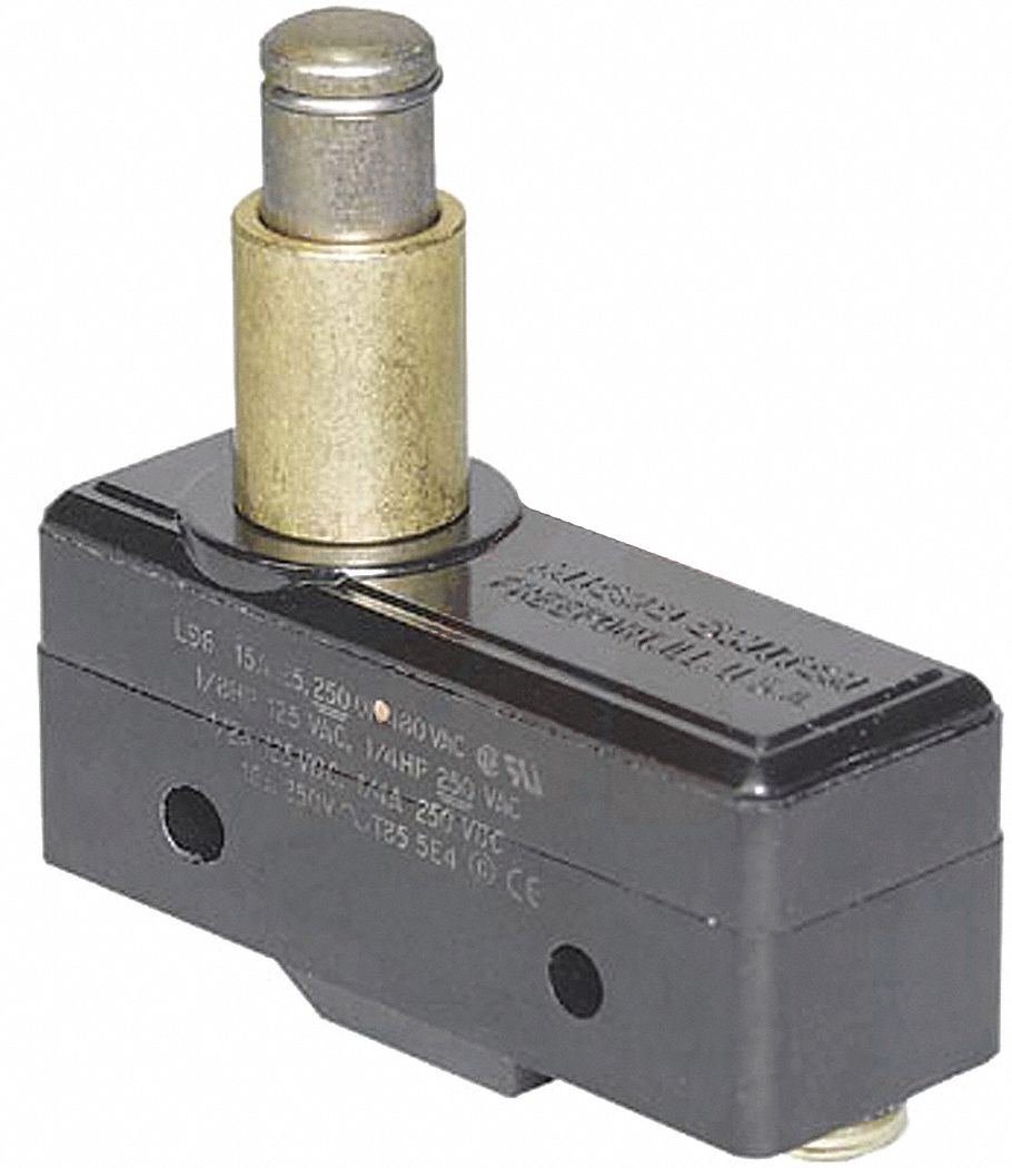 Lg Basic Snap Swch, 15A, SPDT, Pnl Mt Plngr