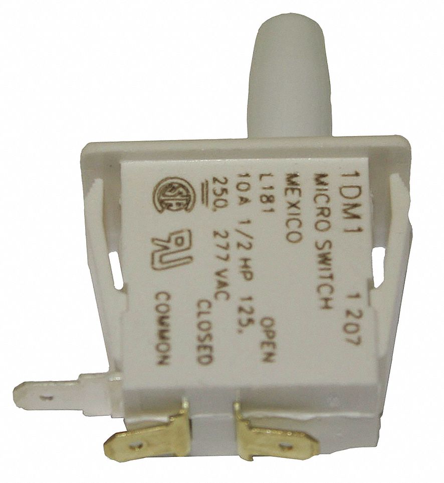 Pnl Mt Switch, 10A, SPDT, Bullet Nose Plngr