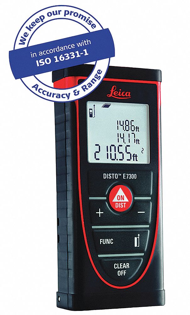 Laser Distance Meter, 1.6 In -265 ft, IP54