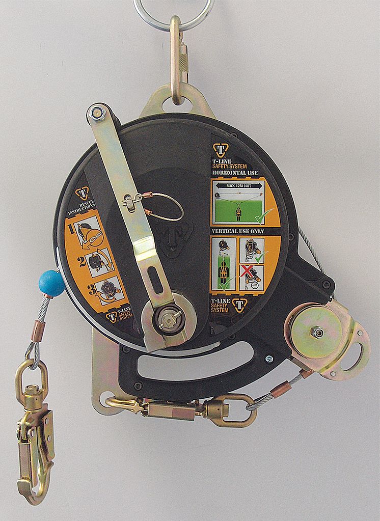 Self-Retracting Lifeline, Steel, 310lb