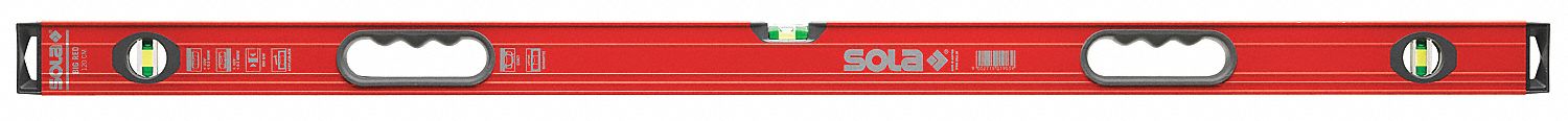 Box Level, Aluminum, 72 In, Red