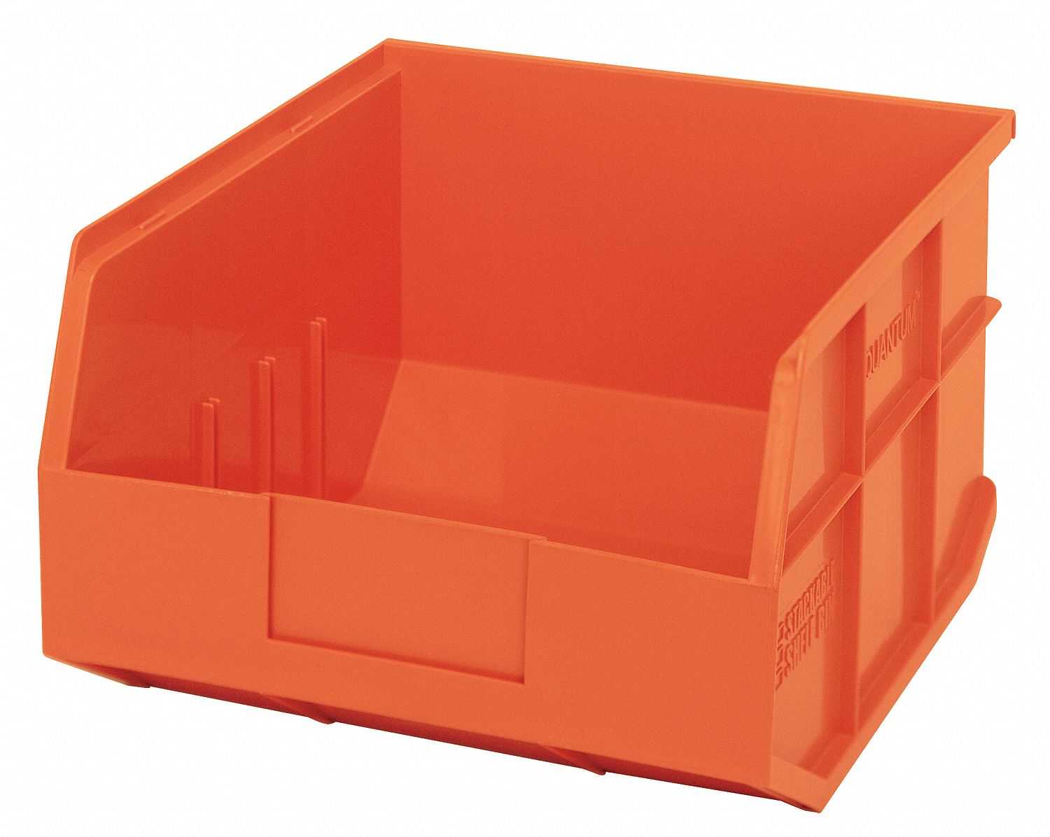Stackable Shelf Bin, 12x11x7, Orange