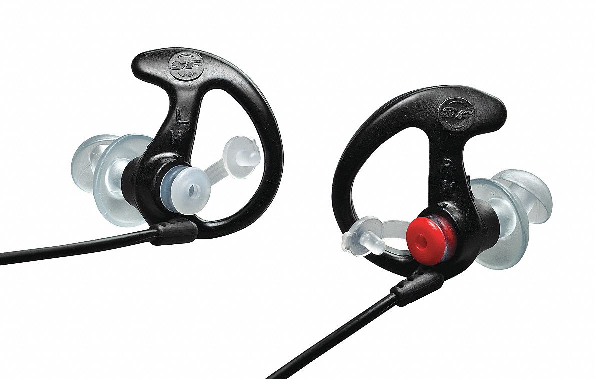 Filtered Ear Plugs, Black/Black, 24dB, M, PR