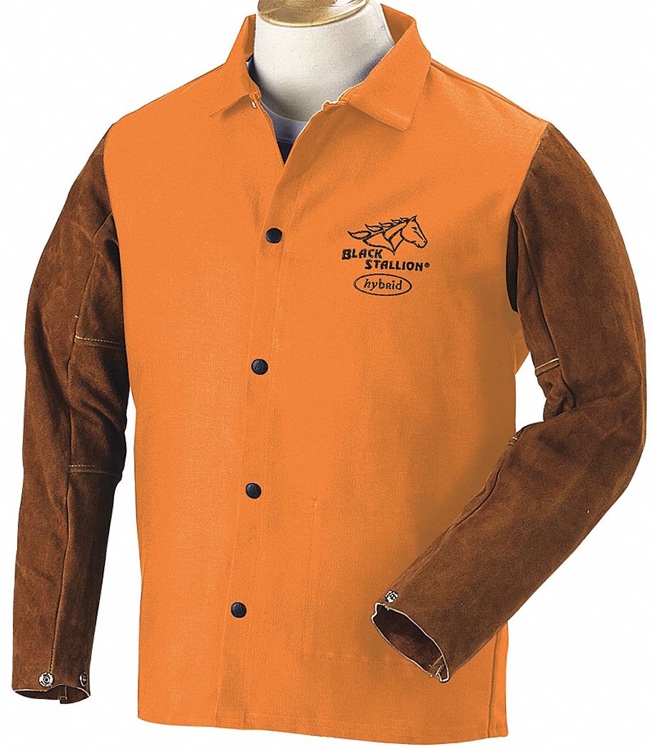 Welding Jacket, FR, Cow Split, Orange, XL