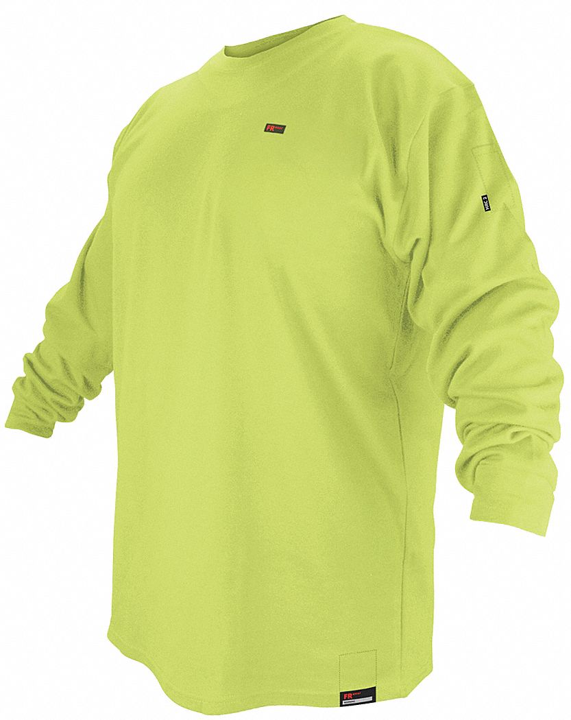 FR Long Sleeve T-Shirt, HRC 2, Lime, 3XL
