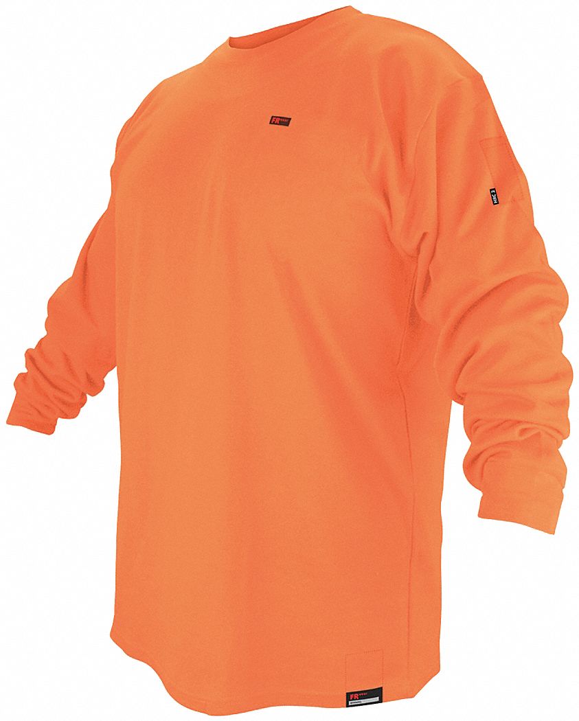 FR Long Sleeve T-Shirt, HRC 2, Orange, 2XL