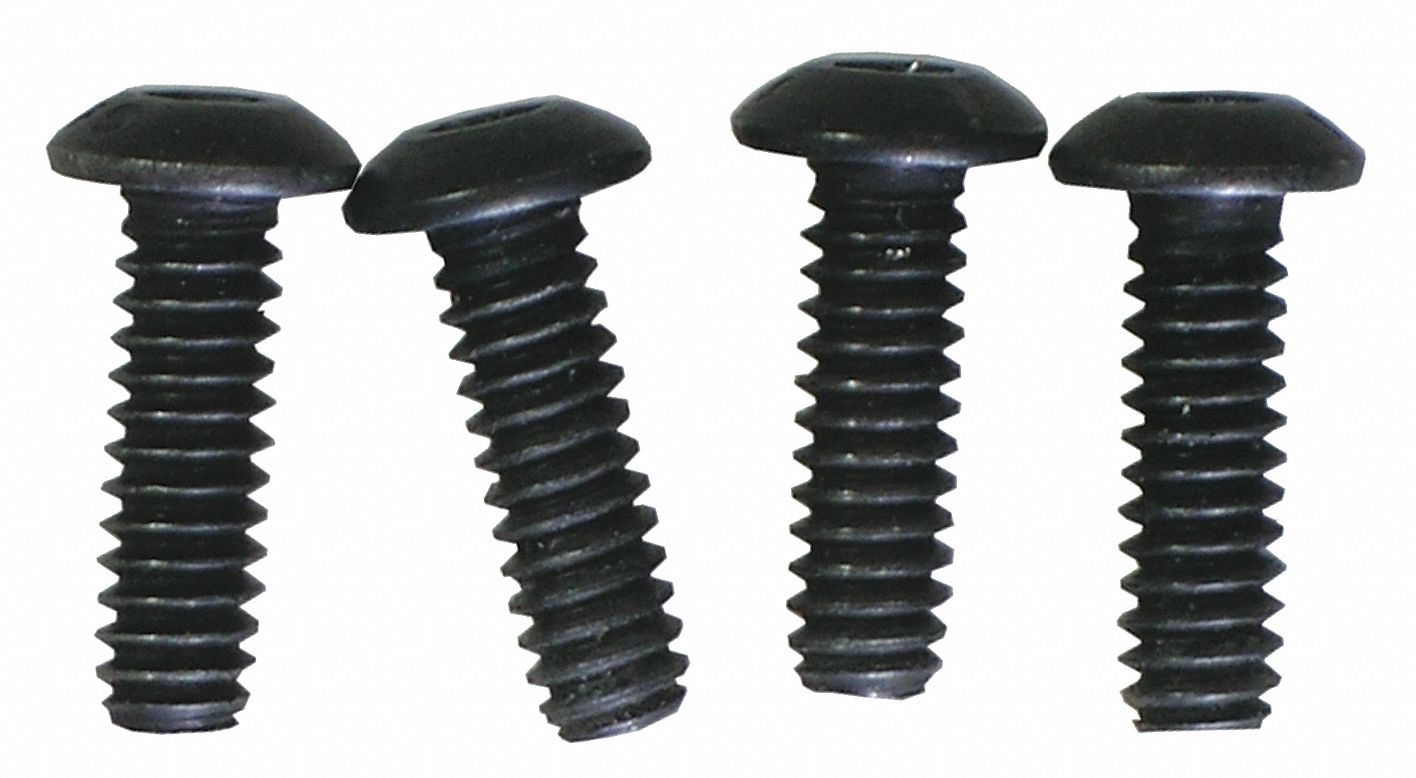 Repl Machine Screws, 3/4 In, Steel, Pk 4