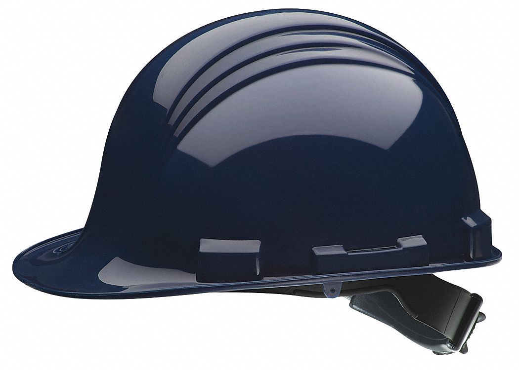 Hard Hat, FrtBrim, Slotted, 6Ratchet, Navy