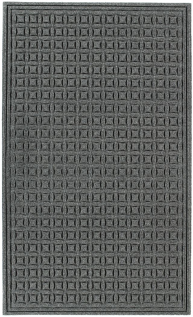 Entry Mat, PET Polyester, Gray, 4x6ft