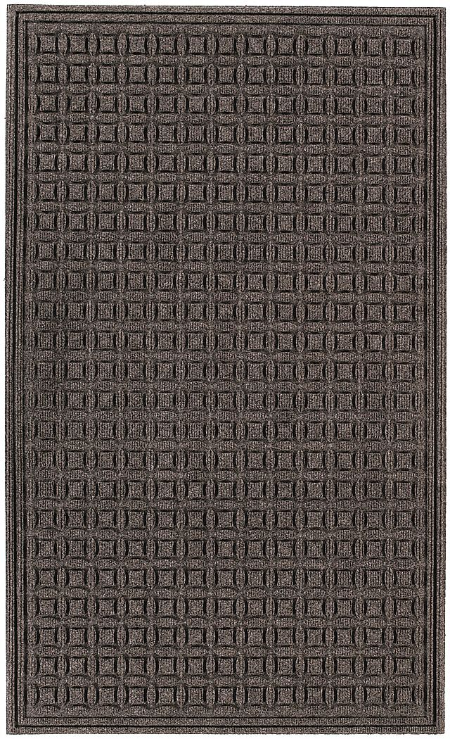 Entry Mat, PET Polyester, Brown, 3x5ft