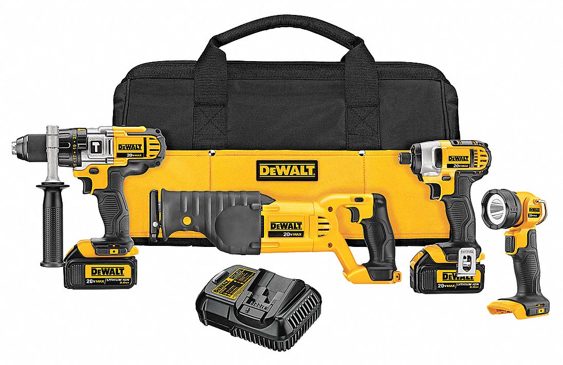 Cordless Combination Kit, 20.0V, 3.0A/hr.
