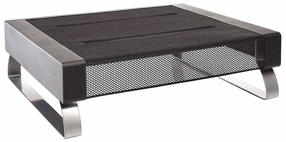 Monitor Stand, Black/Silver, 35 lb.