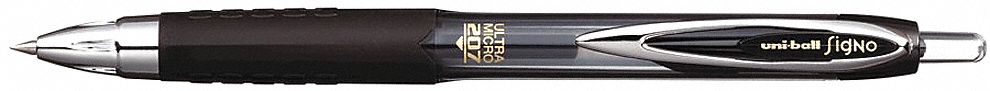 Rollerball Gel Pen, Ultra Micro, Blk, PK12