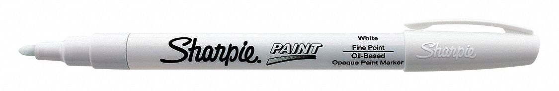 Paint Marker, Fine, White, PK 12