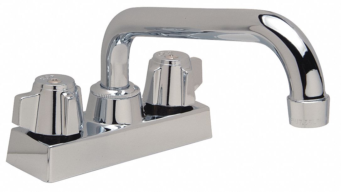 Sink Faucet, Knob, 6 In Spout