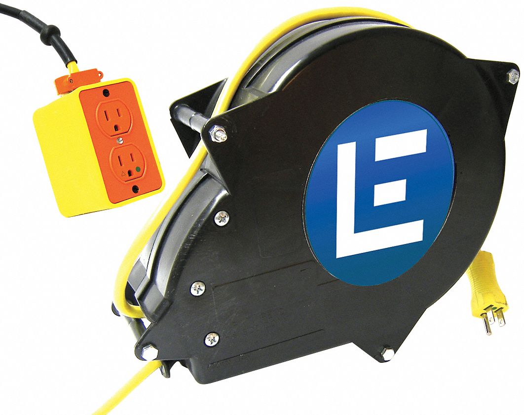 Cord Reel w/Medical Duplex Outlet, 20 Ft