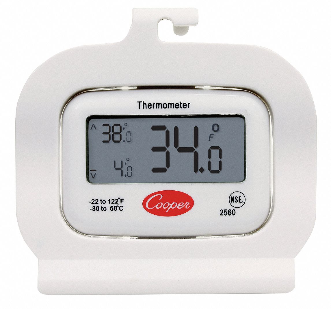 Food Srvc Thrmomtr, Frdg/Frzr, -22 to122 F