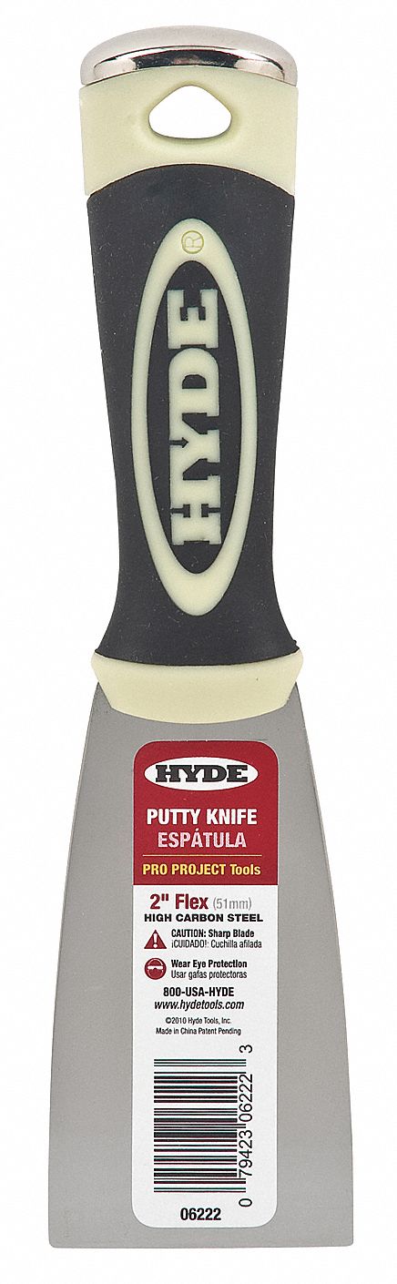 Putty Knife, Flexible, Carbon Steel, 2 In