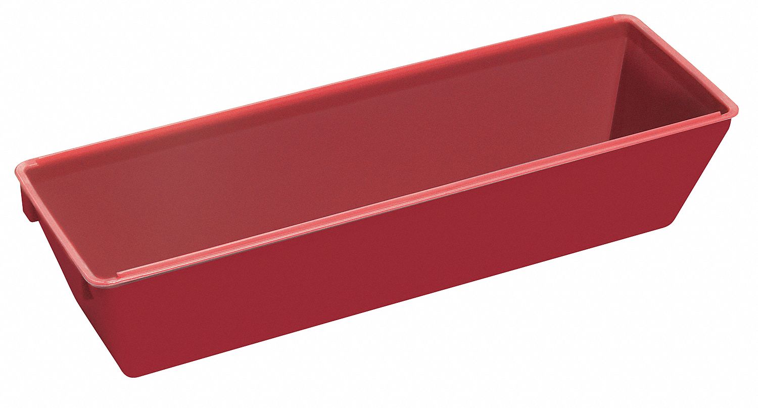 Drywall Mud Pan, 12-1/2 In, Plastic, Red