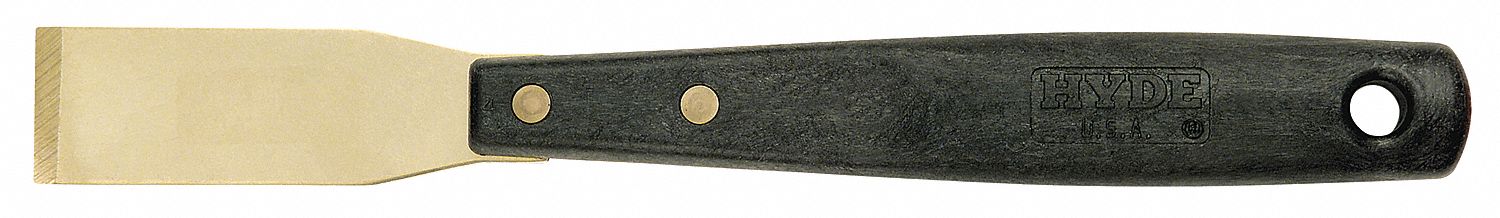 Chisel Scraper, Stiff, Brass, 1-5/16 In