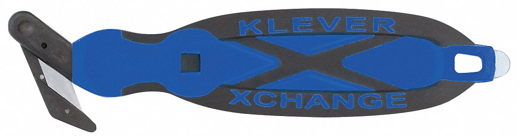 Safety Knife, Dbl Head, 6-3/4 In, Blk/Blue