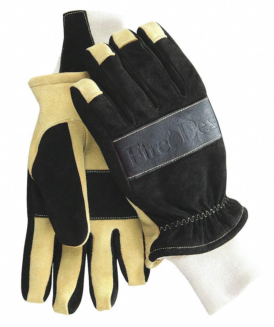 Firefighting Gloves, Black/Tan, S, PR