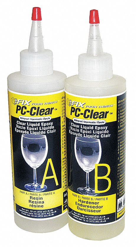 Epoxy, Fast Setting, 16 oz., Clear