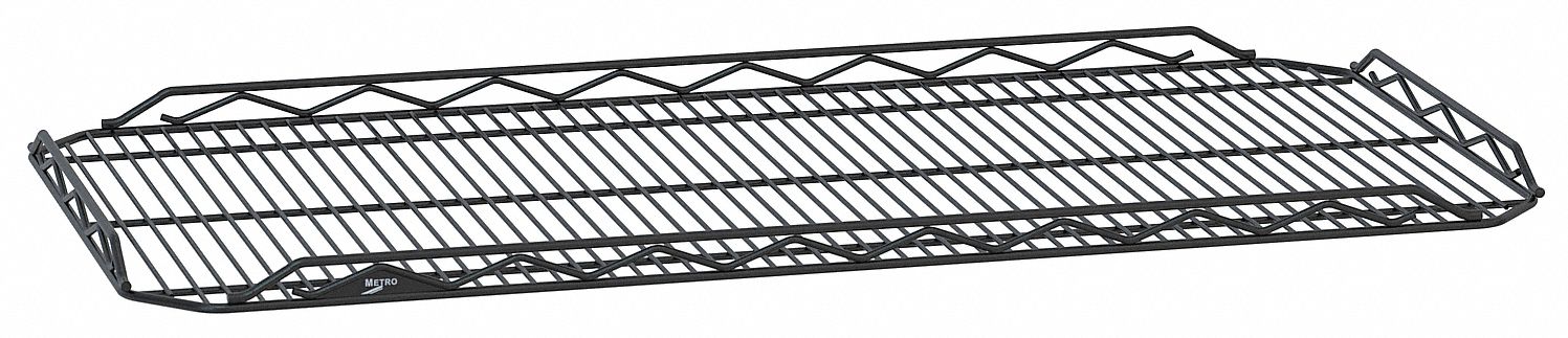 Wire Shelf, 14x36 in., Black, Epoxy, PK4