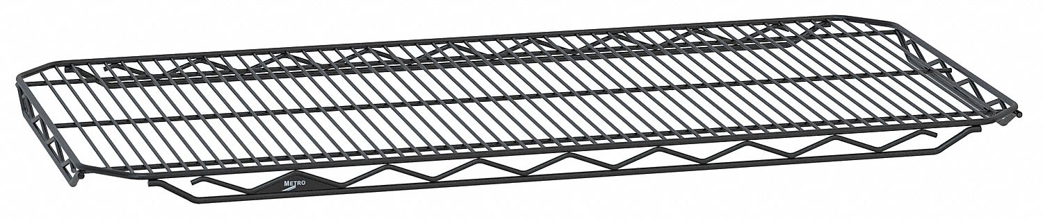 Wire Shelf, 18x36 in., Black, Epoxy, PK4