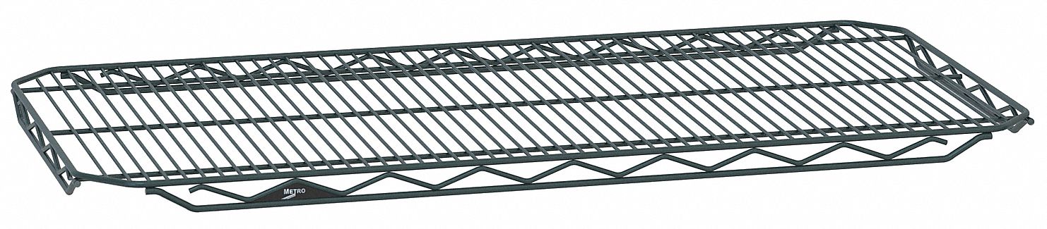 Wire Shelf, 18x36 in., Smoke, Epoxy, PK4