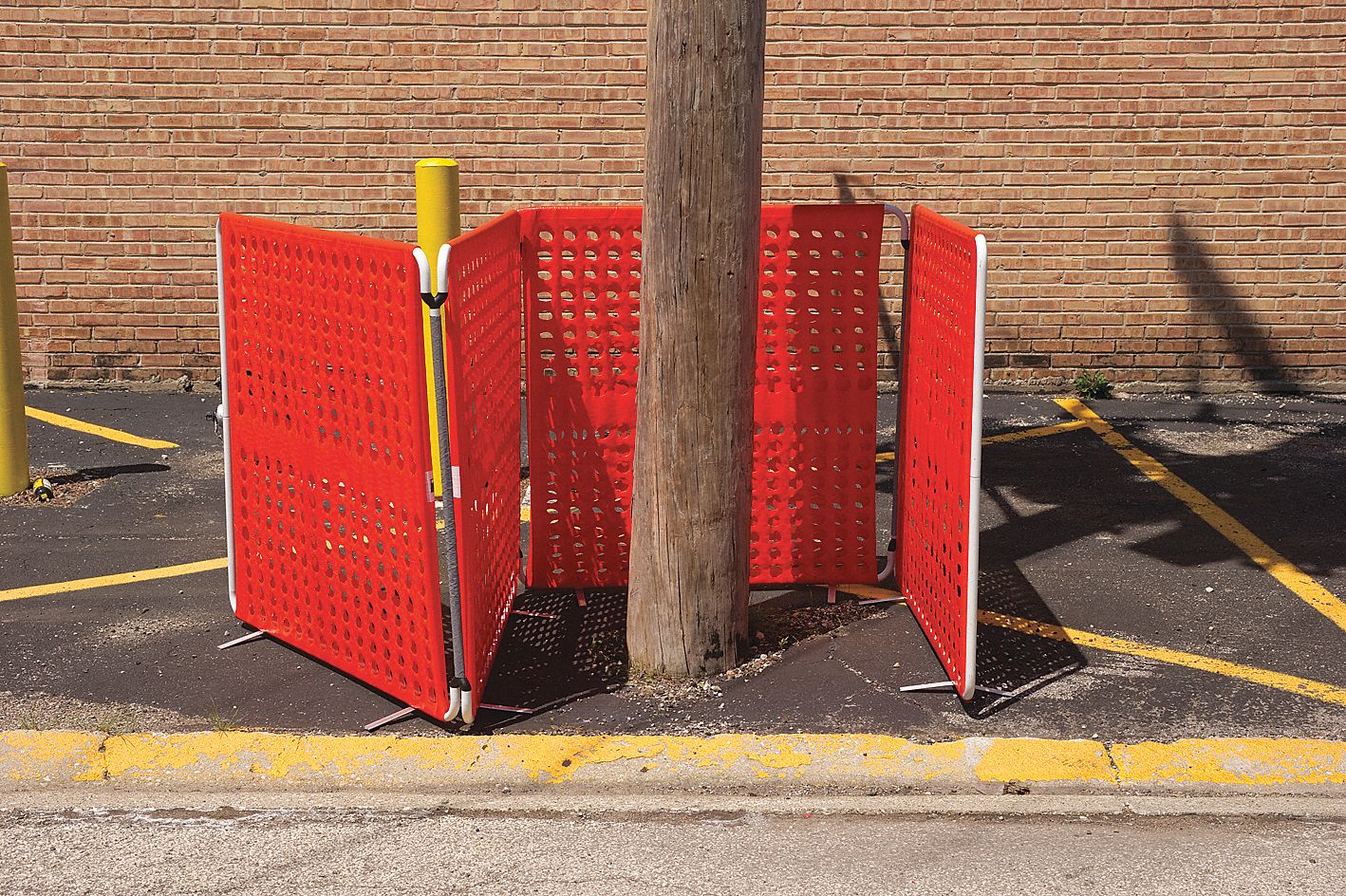 Barrier System, Orange, 40 x 4 x 40 In
